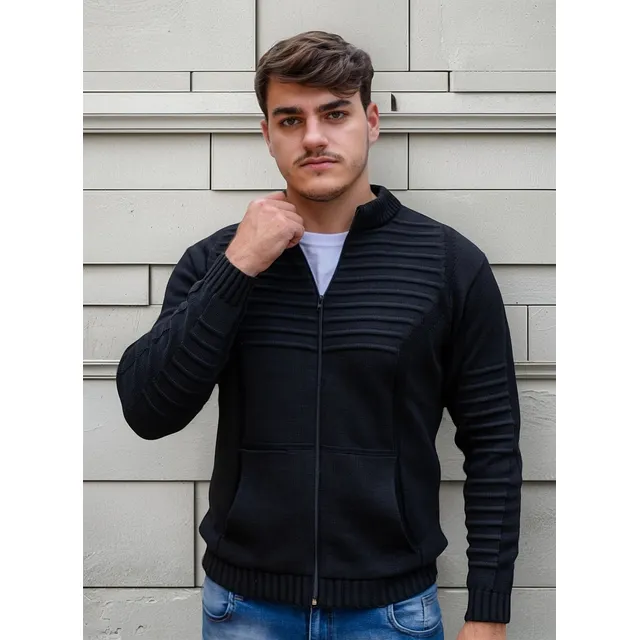 Moletom Blusa De Frio Jaqueta De Zíper Casaco Slim Masculino