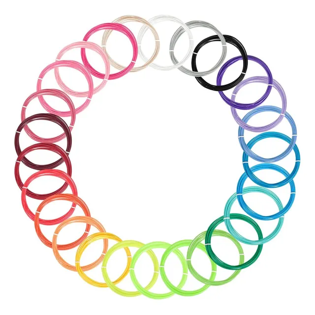 Recargas De Filamento De Pluma 3d Uxcell, 25 Colores Pla Pla