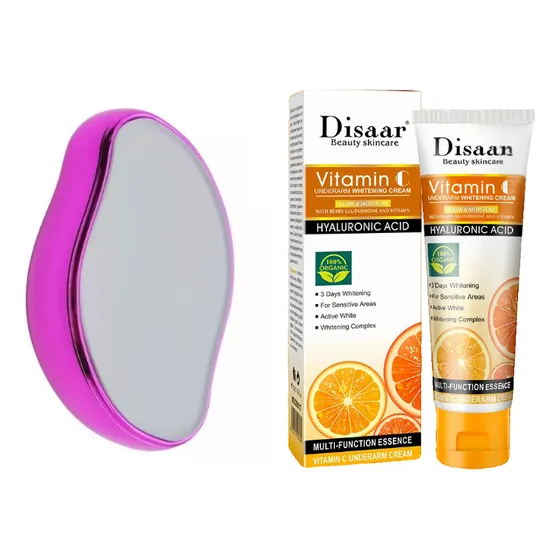 Cristal Depilador Indoloro Vello + Crema Aclarante 