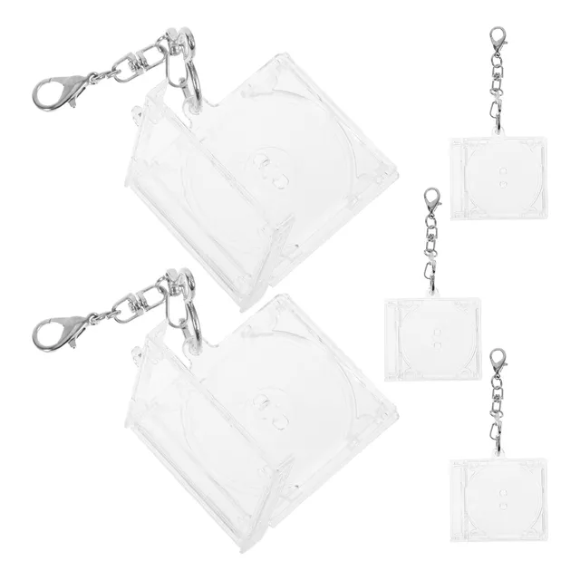 Llavero Mini Cd, 5 Unidades: Carátulas Transparentes Para Ál
