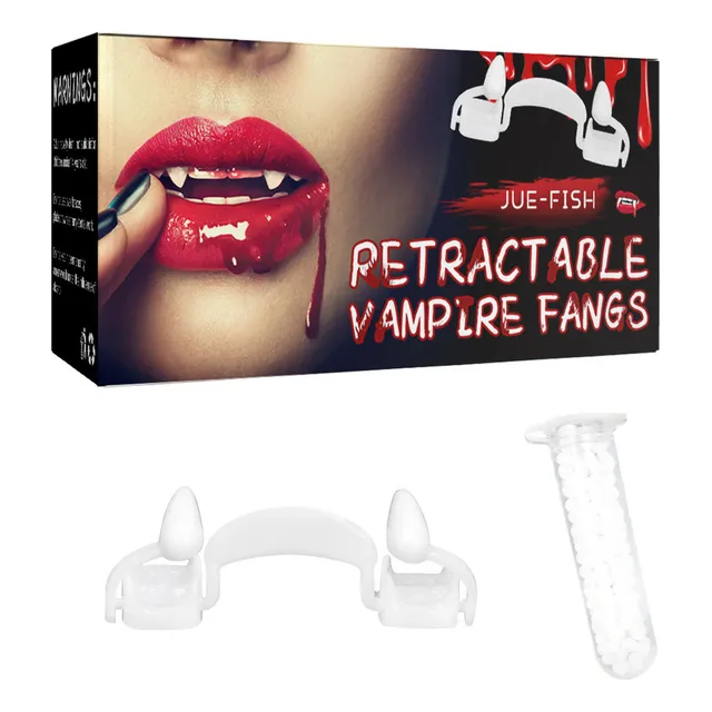 Disfraz Retráctil Con Colmillos De Vampiro For Fiesta De Gr