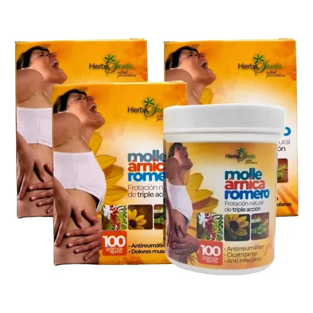 Molle, Árnica Y Romero Frotación - Pack X3un. De 100gr C/u
