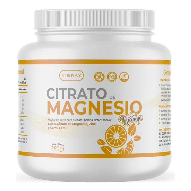 Citrato De Magnesio 250 Gr Nibray