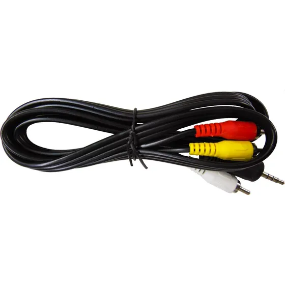 02 X Cabo Adaptador P2 P3 P4 X Av 3 Rca 1,30 Mts Qualidade