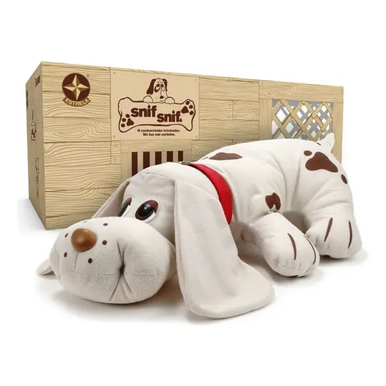 Pelúcia - Cachorro Snif Snif Retrô - Creme - 49 Cm - Estrela