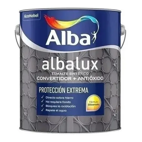 Albalux 2 En 1 Martillado Pintura Esmal Te Sintético 4 Lts.