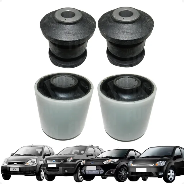 Kit 4 Buchas Balança Bandeja Fiesta Ecosport Ka Zetec Rocam
