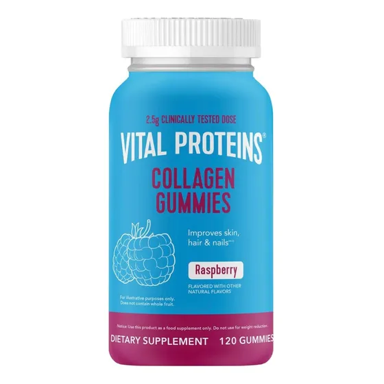 Vital Proteins - 120 Gomitas De Colageno 2.5g - Frambuesa Frambuesa