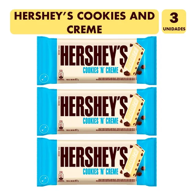 Hershey´s Barra De Chocolate Cookies And Creme (pack Con 3u)