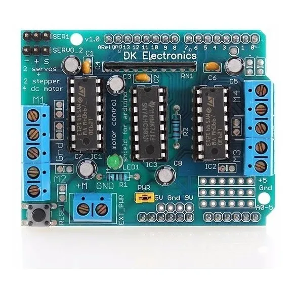 Motor Shield Driver L293d Pap Dc Servo Arduino L293 Nubbeo