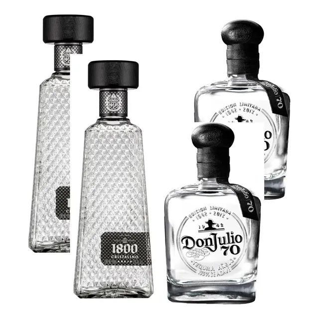 Pack 2 Tequila Don Julio 70 700ml + 2 1800 Cristalino 700ml