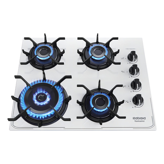 Fogão Cooktop - Itatiaia Itamaster 127/220v Cor Branco - 4 Queimadores Fogão Cooktop - Itatiaia Itamaster 127/220v Cor Branco - 4 Queimadores