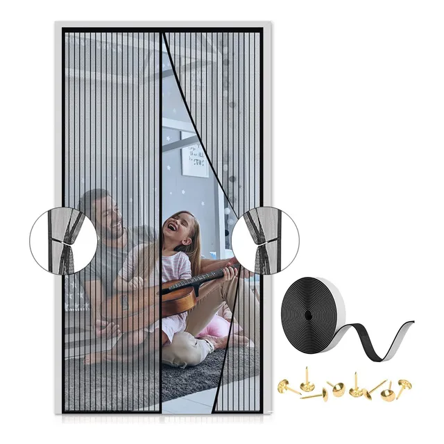 Cortina Mosquitera Magnética Para Puerta Malla Antimosquitos