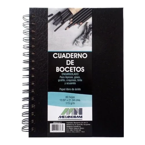 Mecanorma sketch MN261677 80 hojas lisas 1 materias unidad x 1 21.5cm x 13.9cm