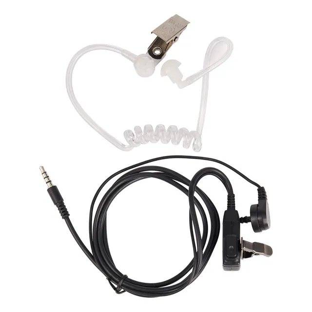 Auriculares De Tubo De Aire Acústico En Espiral Transparente