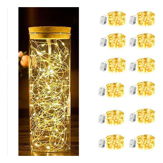 12 Luces Hadas Pilas 2m 20led Navidad Bodas 12 Luces Hadas Pilas 2m 20led Navidad Bodas