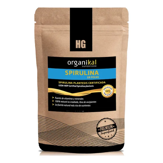 Spirulina En Polvo X500gr Organikal Hgl Sabor S/s