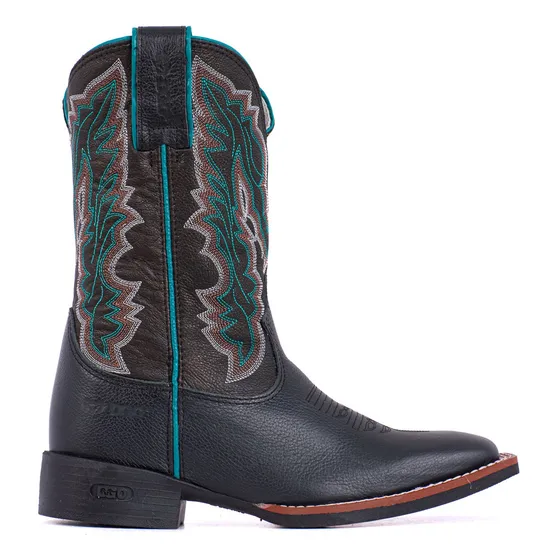 Bota Botina Durango Texana Bico Quadrado Preto Premium 