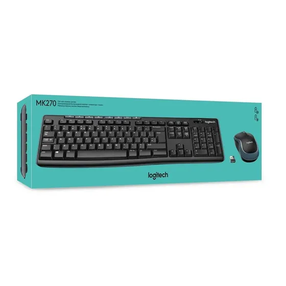 Kit Teclado Y Mouse Inalambrico Logitech MK270 Color Negro | Cuotas sin interés