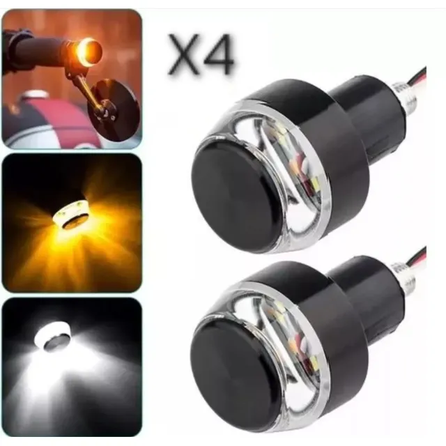 Manillar Pesas Led Luz De Cruce Volante Contra Peso Motos