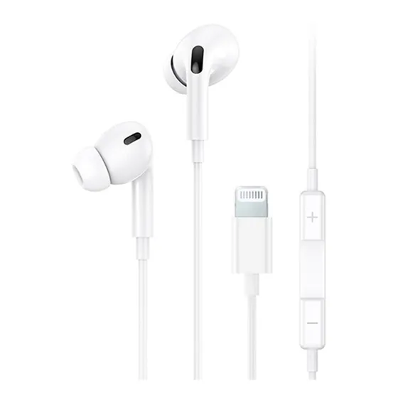 Auriculares Usams Con Microfono A Lightning - Color Blanco
