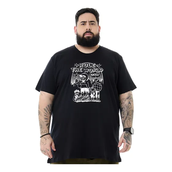Camiseta Classic Rule The World Preto Knulu