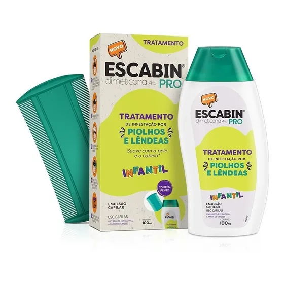 Escabin Pro Infantil Tratamento Piolhos E Lêndeas 100ml
