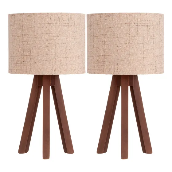 2 Abajur Luminaria De Mesa Sala Quarto Escritorio Moderno 