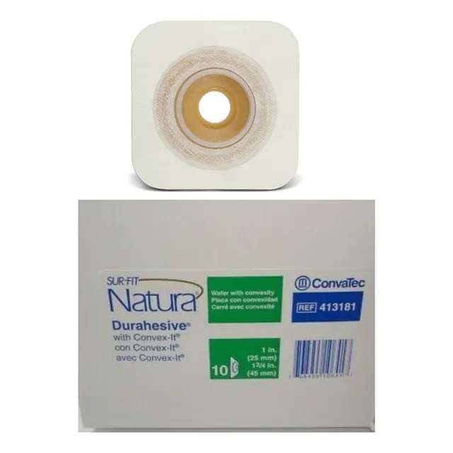10 Placa 45 Mm Ostomia Convexa 413181 Convatec -deltamed