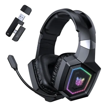 Audifono Gamer Onikuma 3modos Conexión Bluetooth Usb C Gt806 Gt806 Negro Rgb