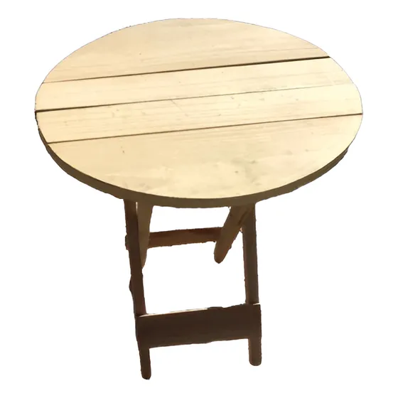 Mesa Banco Plegable Redondo Chico