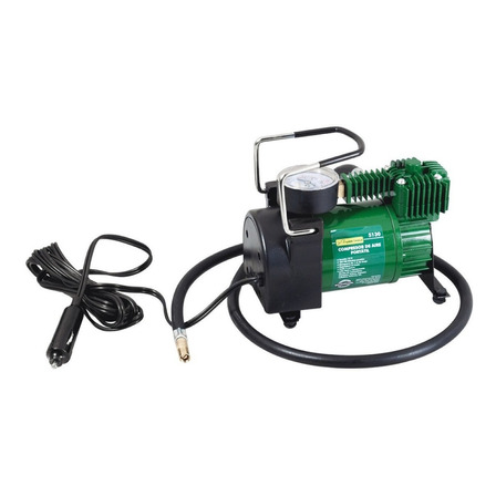 Compresor de aire mini a batería portátil Lion Tools 5130 verde 12V