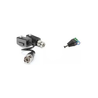 Kit Transceptor Baluns Hikvision + Conector Corriente Macho Kit Transceptor Baluns Hikvision + Conector Corriente Macho