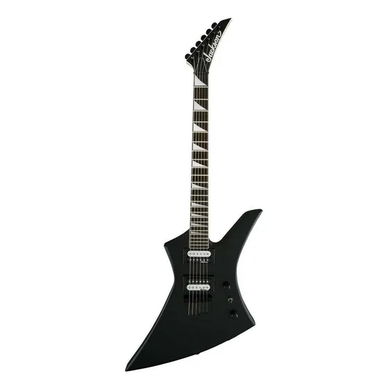 Guitarra elétrica Jackson JS Series Kelly JS32T de choupo satin black satin com diapasão de amaranto