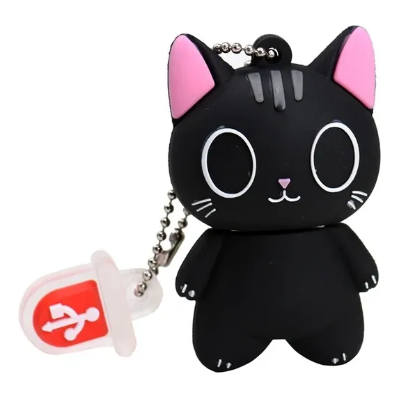 Pendriver Usb 2.0 Jaster Gato Negro 64gb 