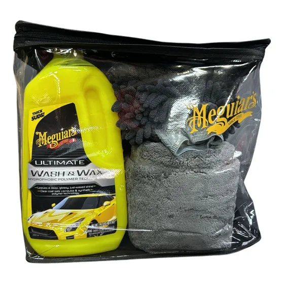Kit De Lavado Meguiars Shampoo Ultimate + Microfibra+ Guante
