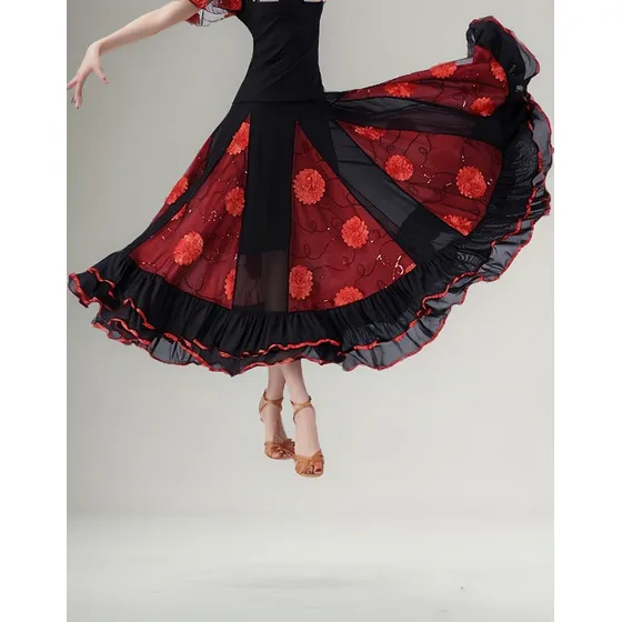 Falda De Baile Flamenco Para Mujer, Estilo Moderno