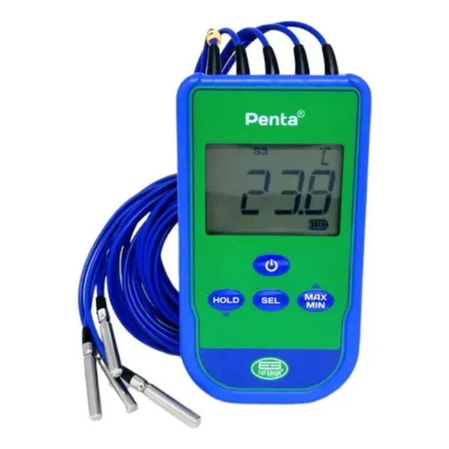 Termômetro Digital Portatil Full Gauge Penta Com 5 Sensores