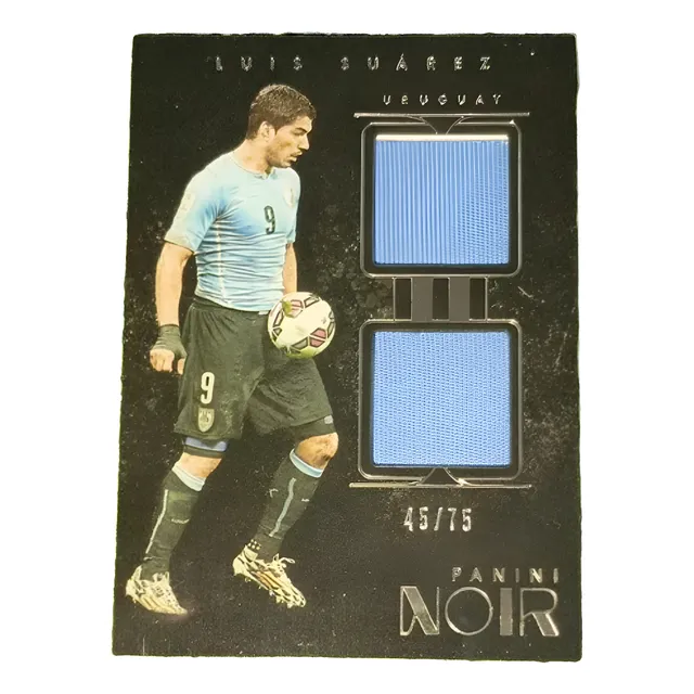 Cv Luis Suárez Doble Jersey Numerada /75  Panini Noir 