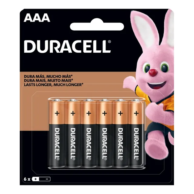 Pilas Alcalinas  Aaa Duracell  Pack 6 Unidades, Baterias