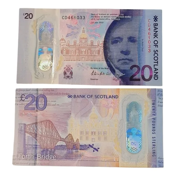 Billetes Mundiales  Escocia 20 Libras 2019 Polimero