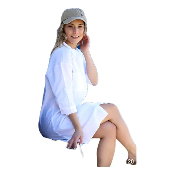 Vestido Manga Corta En Lino -mulita -agrolact