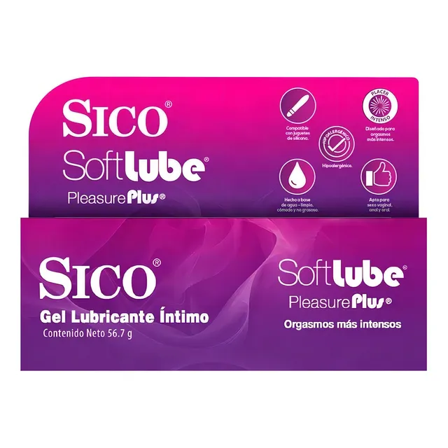 Lubricante Íntimo en Gel Sico SoftLube Pleasure Plus 56.7g