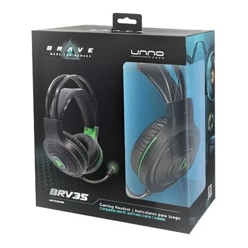 Audifonos Unno Tekno Gaming Brave Microfono 3.5 Usb