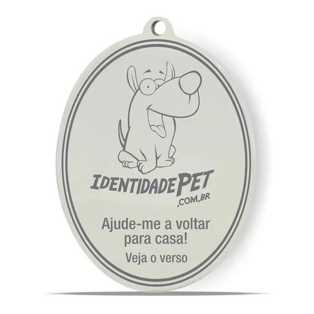 Medalha Furacão Pet Identidade Inox