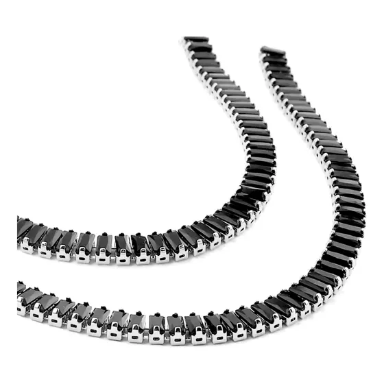 Conjunto De Colar Pulseira Brincos Zircônia Cravejada Onix