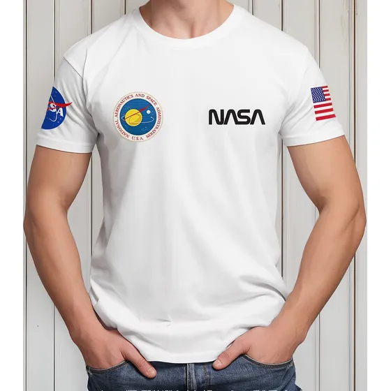 Camiseta Camisa Masculina Feminina Nasa Geek Astronomia Eua