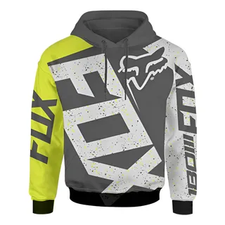 Moletom 3d Full Motocross Fox Racing Lançamento Unissex Moletom 3d Full Motocross Fox Racing Lançamento Unissex