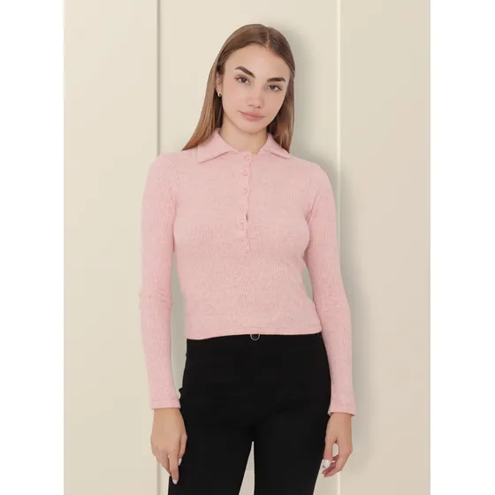 Remera Larga Mujer Fran Con Cuello Camisa - Marca Nano