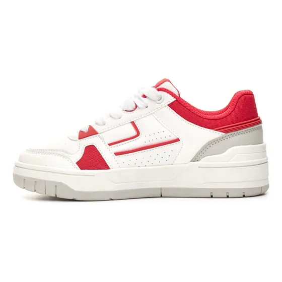 Zapatilla Urbana Japan Low Blanca Y Roja Niños Atomik